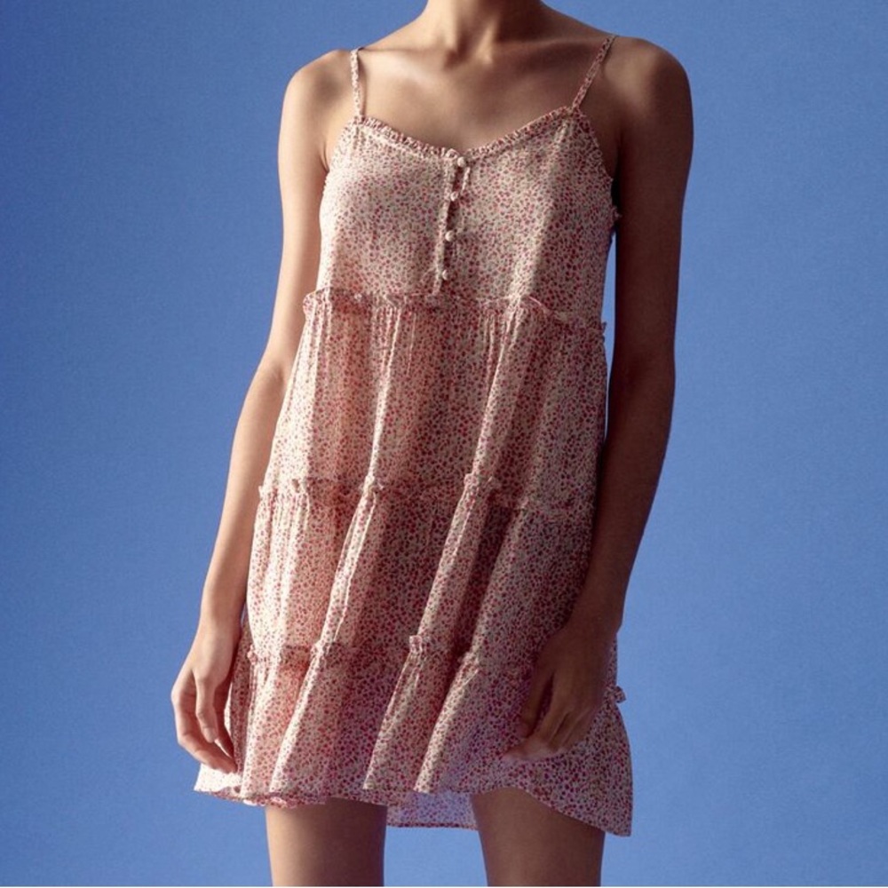 Zara floral print mini summer dress, size S.